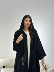 C 1303 Black Lace Abaya