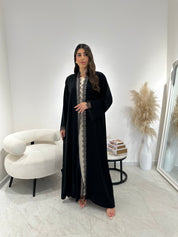 C 1306 Black Lace Abaya