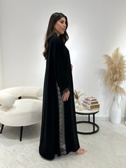 C 1306 Black Lace Abaya