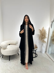 C 1306 Black Lace Abaya