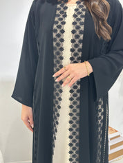C 1308 Black Lace Abaya