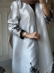 C 0856-01 Brown Printed Abaya