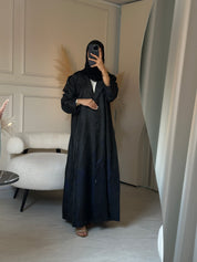 C 0863-02 Navy Blue Coat Abaya