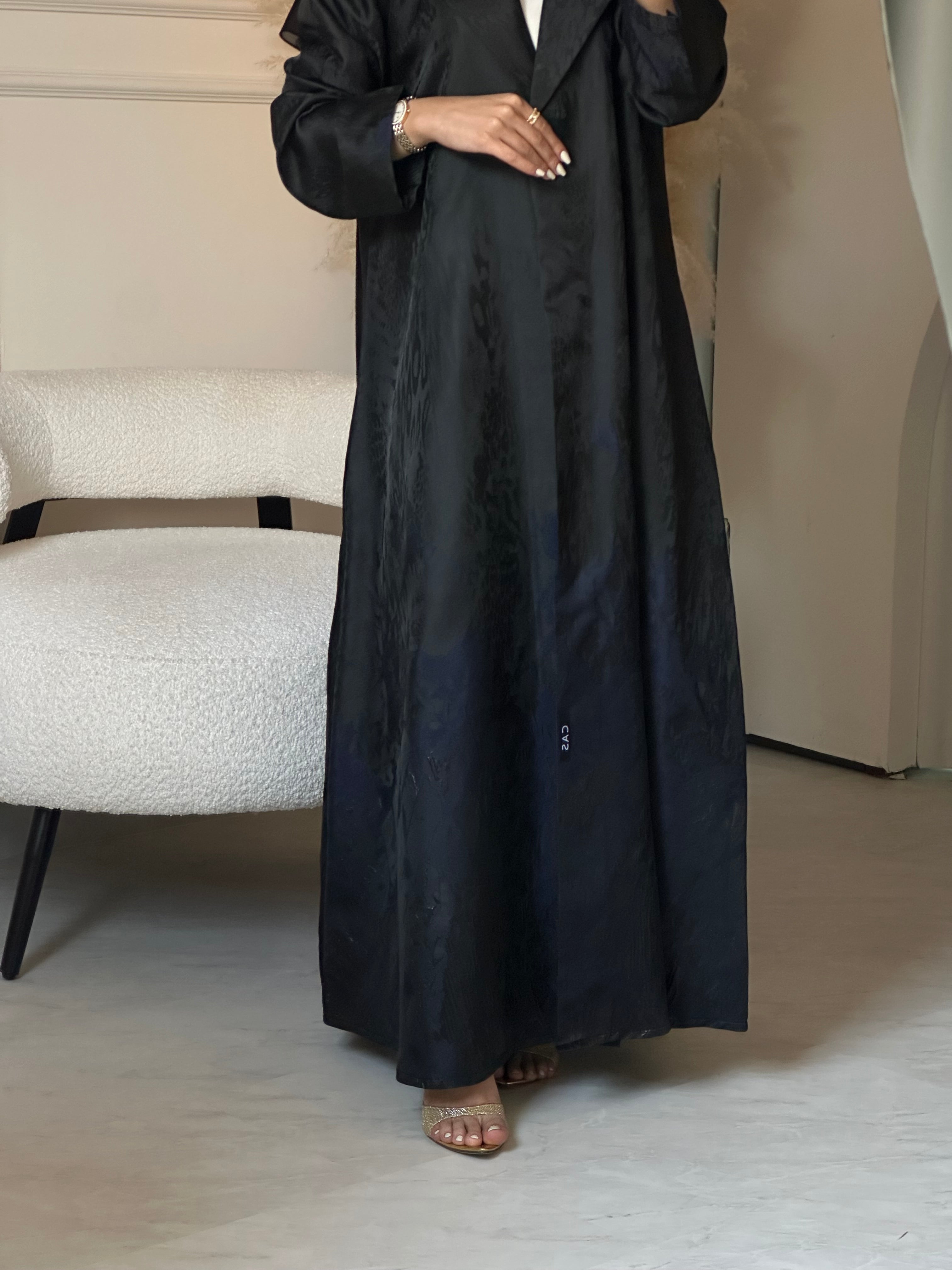 C 0863-02 Navy Blue Coat Abaya