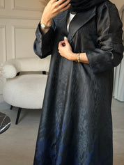 C 0863-02 Navy Blue Coat Abaya