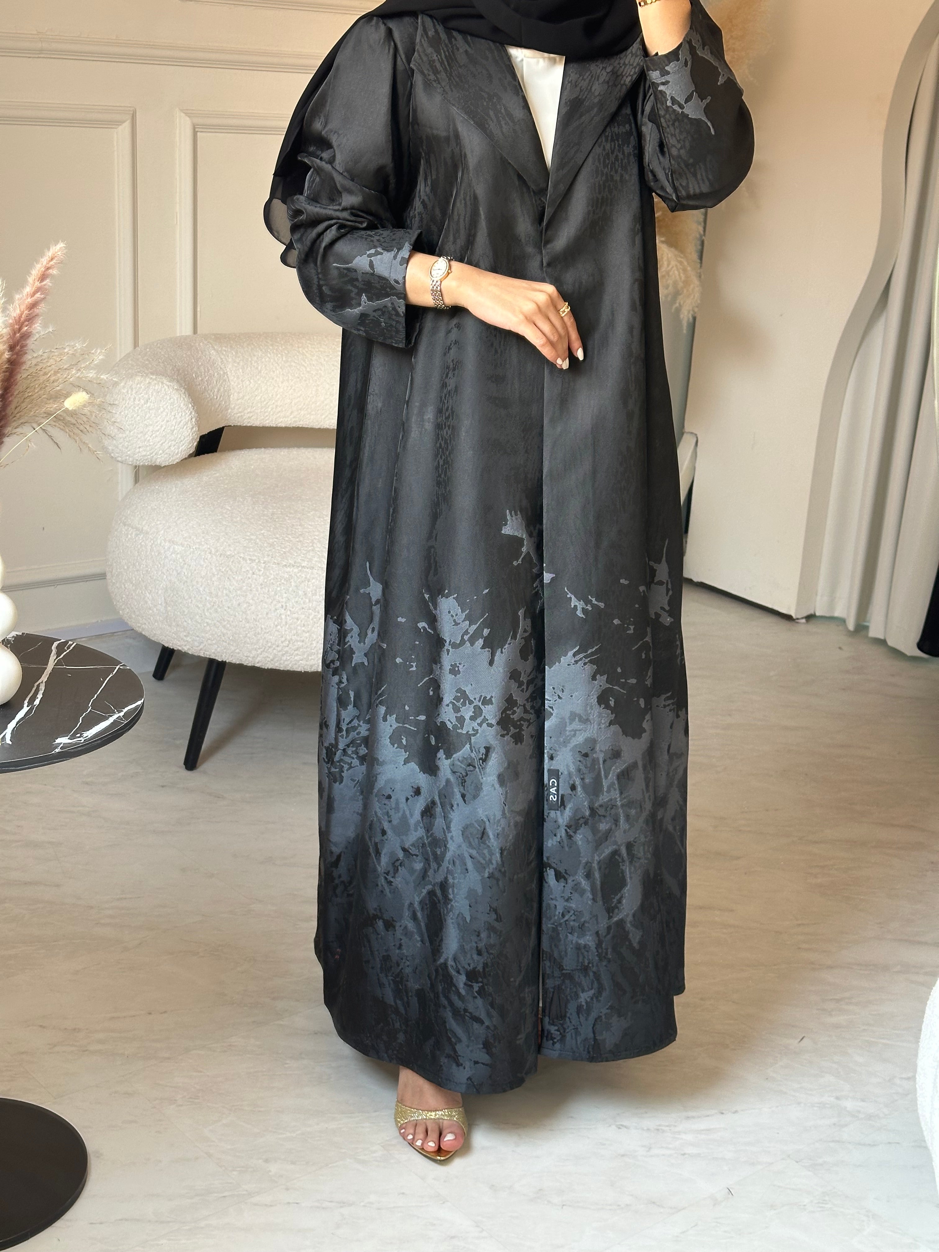 C 0863-03 Grey Coat Abaya