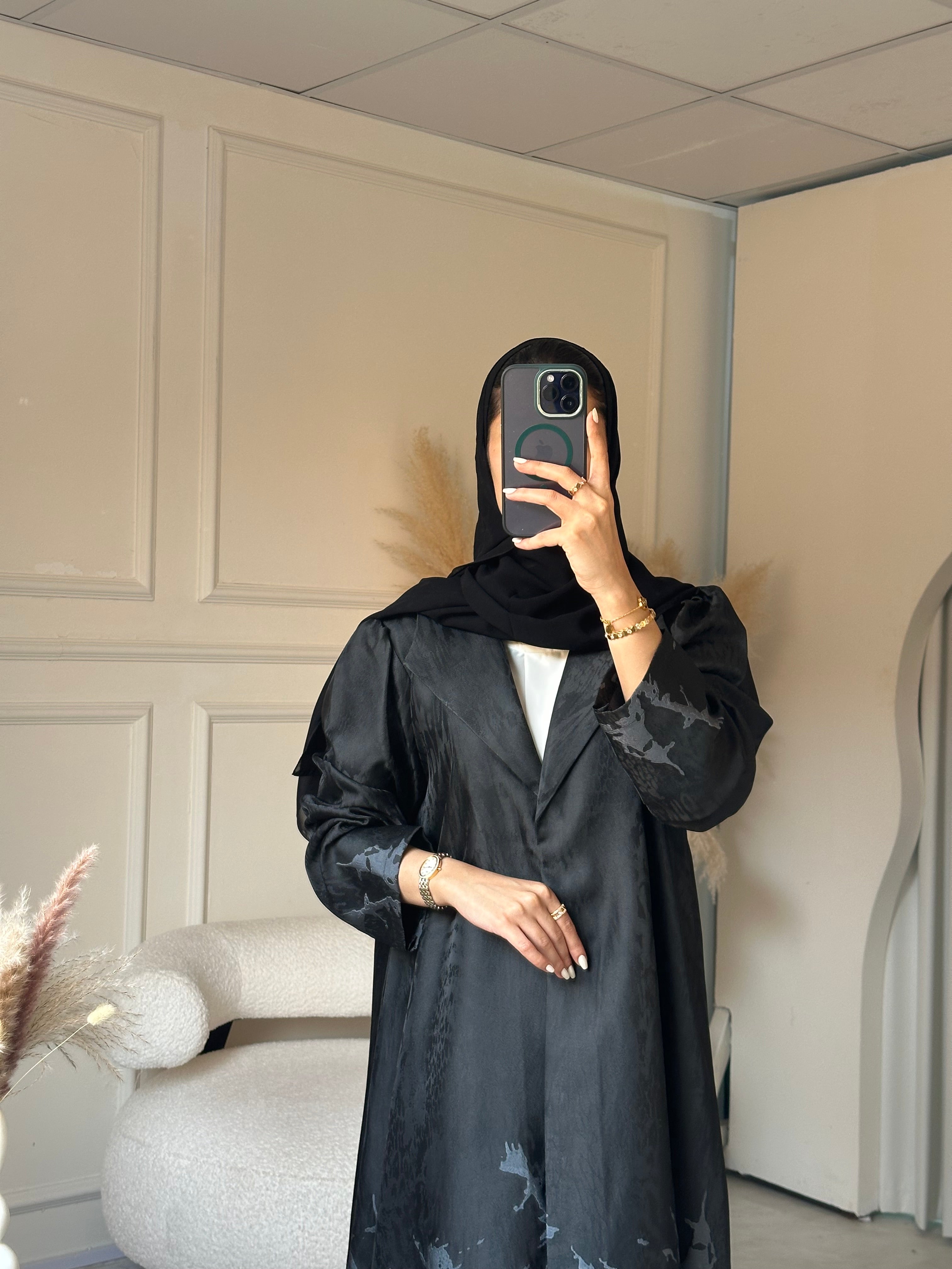 C 0863-03 Grey Coat Abaya