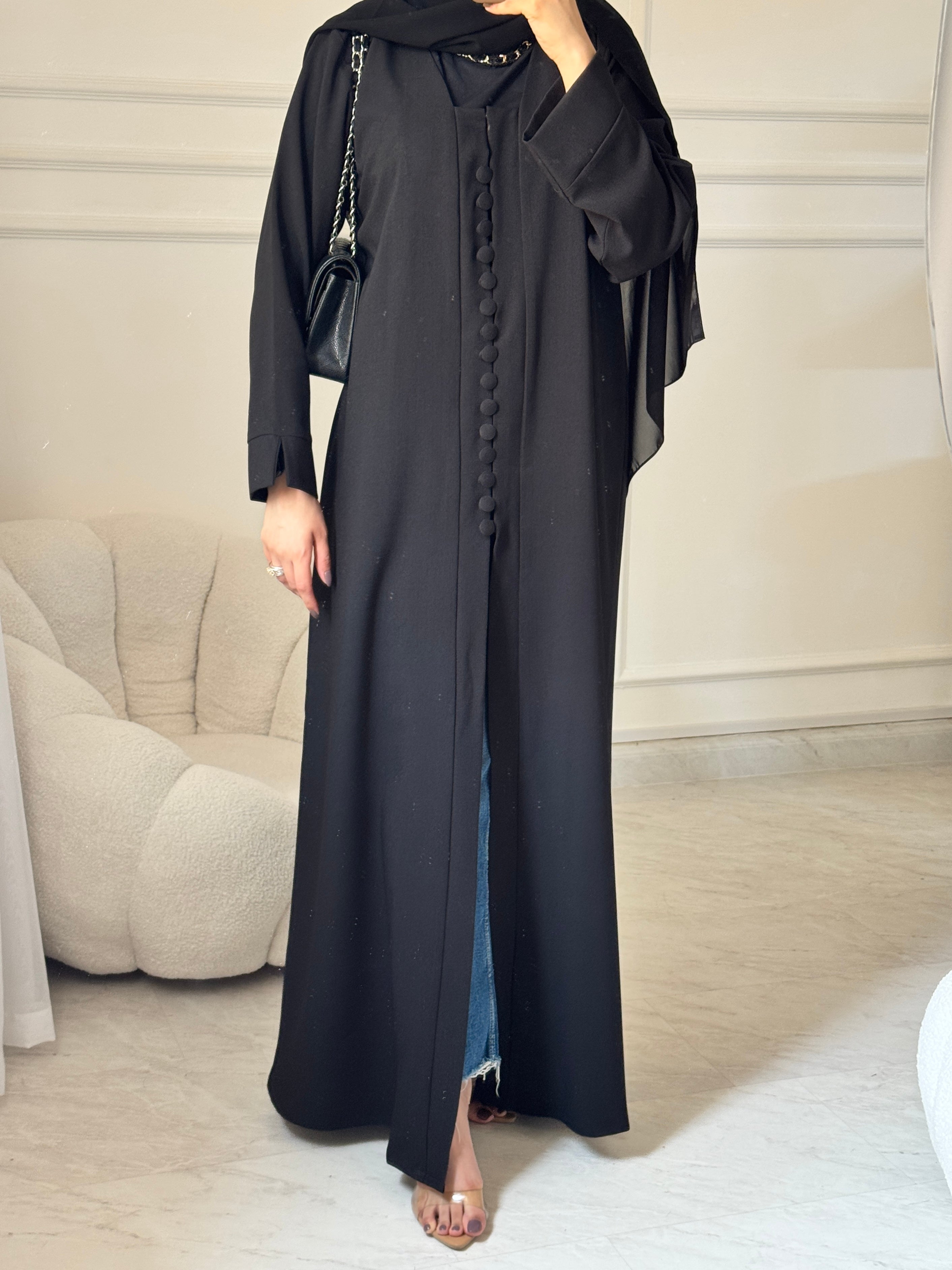 C 1454 Black Abaya