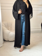 C 1462 Black Crystals Abaya