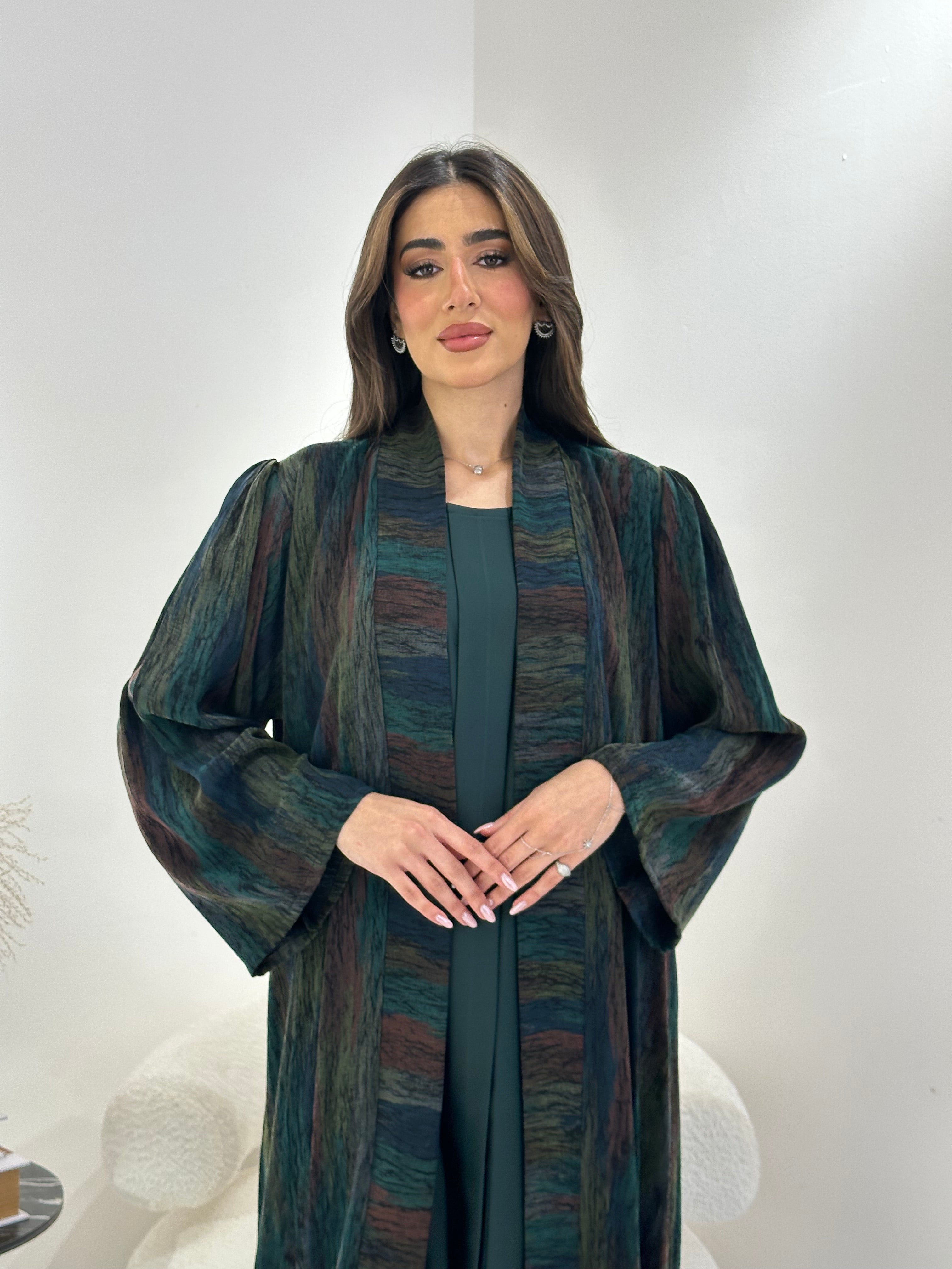 C 0877-01 Premium Green Abaya