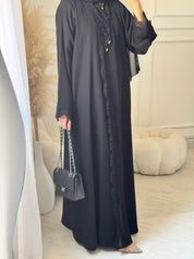 C 1466 Black Lace Abaya