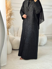 C 1468 Dahlia Black Coat Abaya