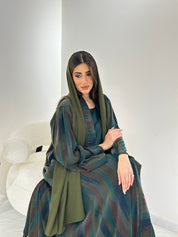 C 0877-02 Premium Green Abaya