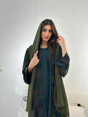 C 0877-02 Premium Green Abaya