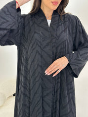 عباية مطبوعة سوداء فاخرة C 0863