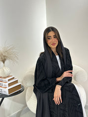عباية مطبوعة سوداء فاخرة C 0863