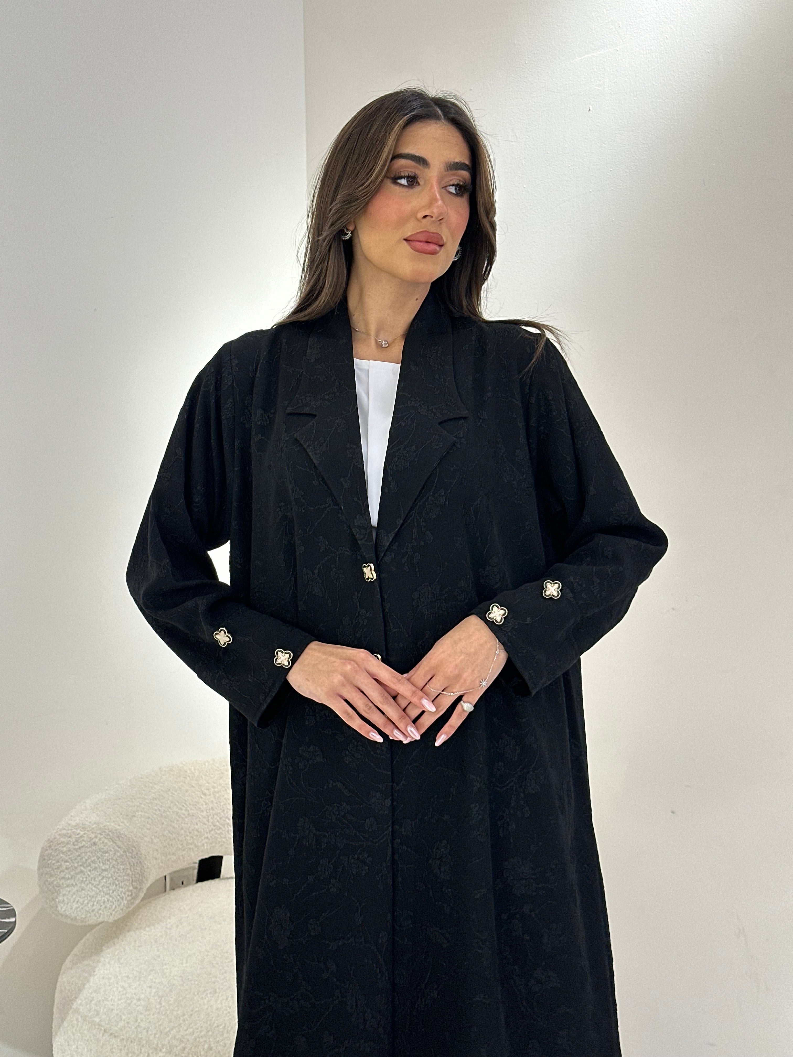 C 0886 Black Coat Abaya