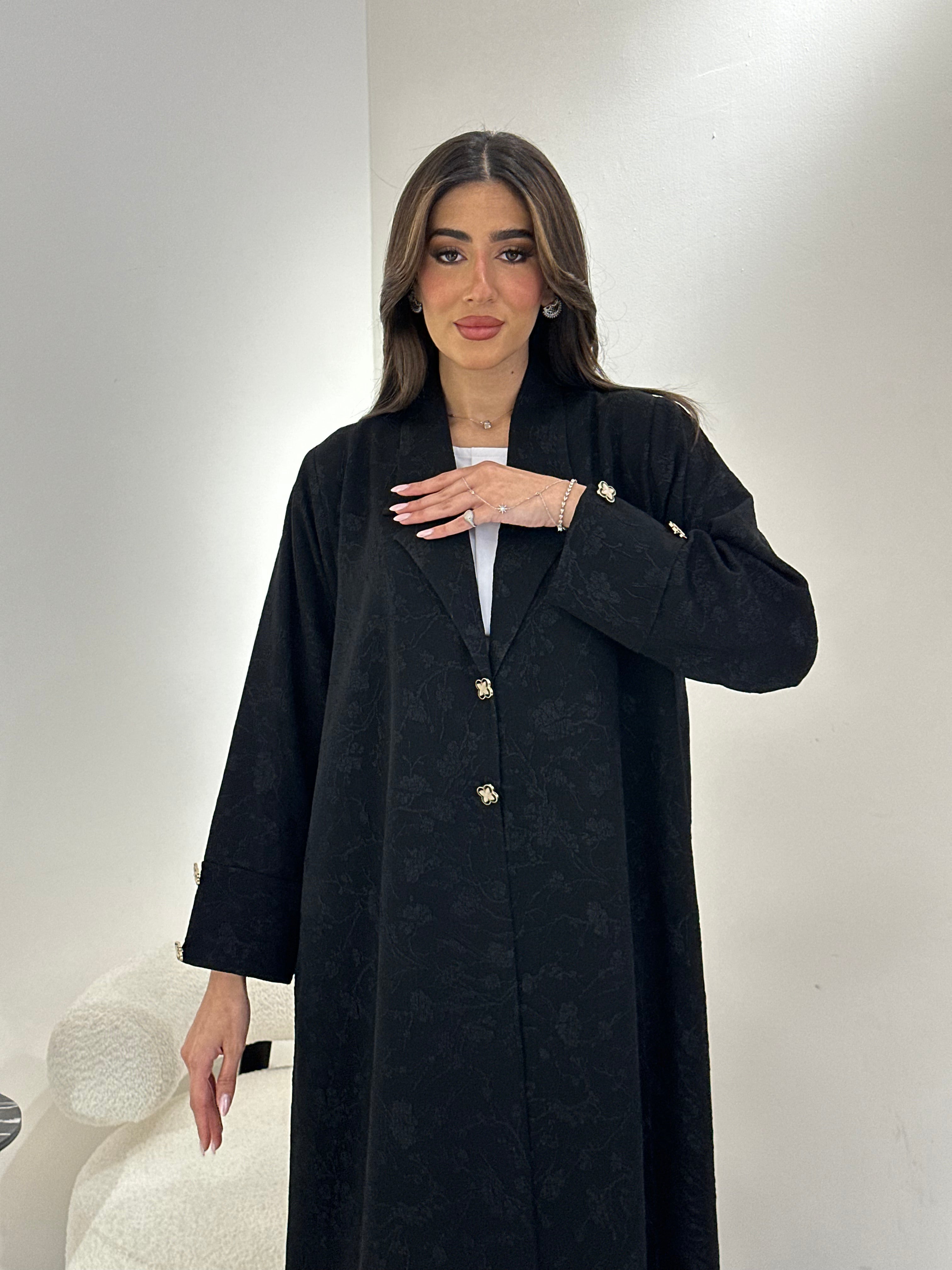 C 0886 Black Coat Abaya