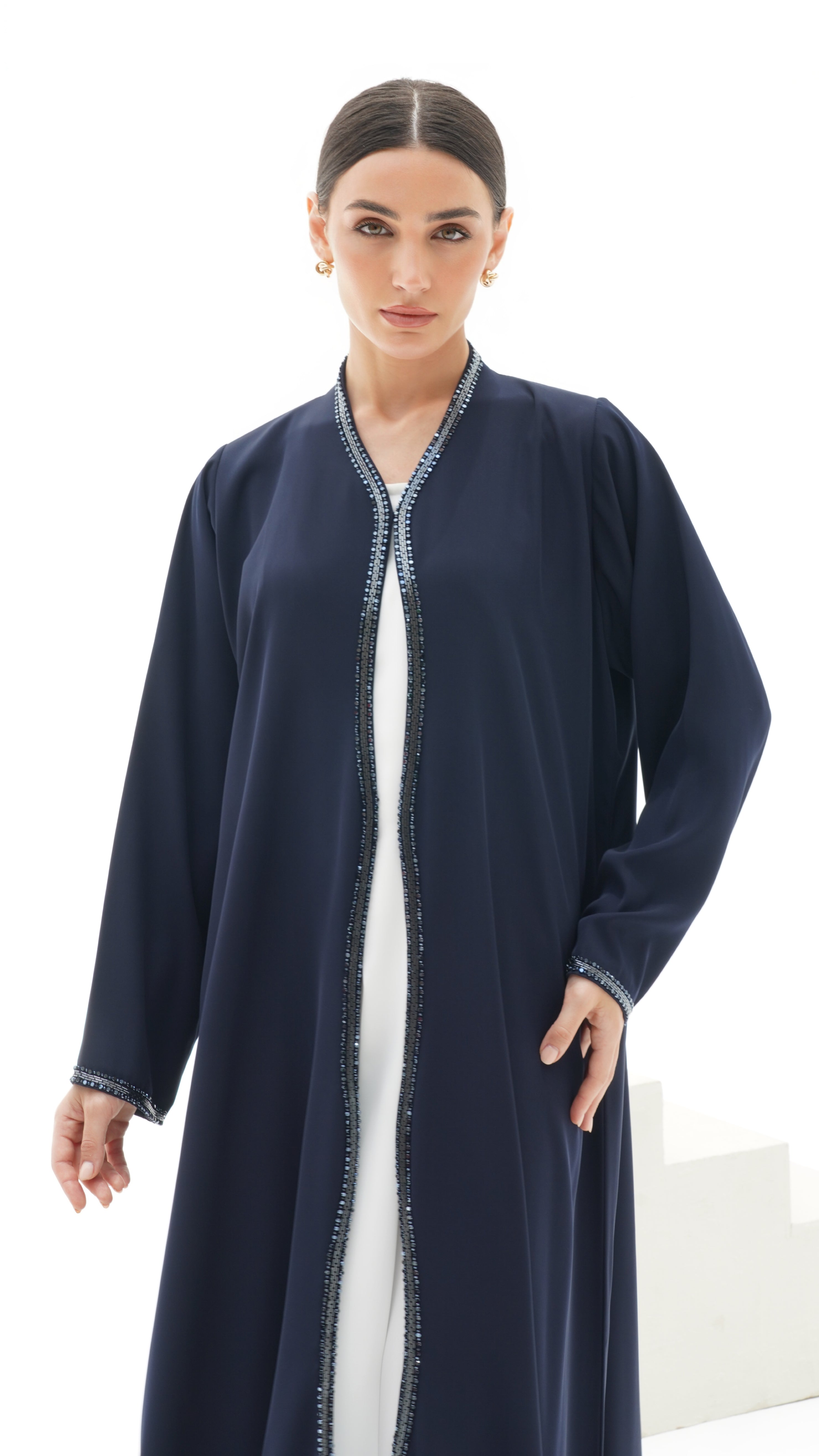 C 1151 Navy Blue Abaya