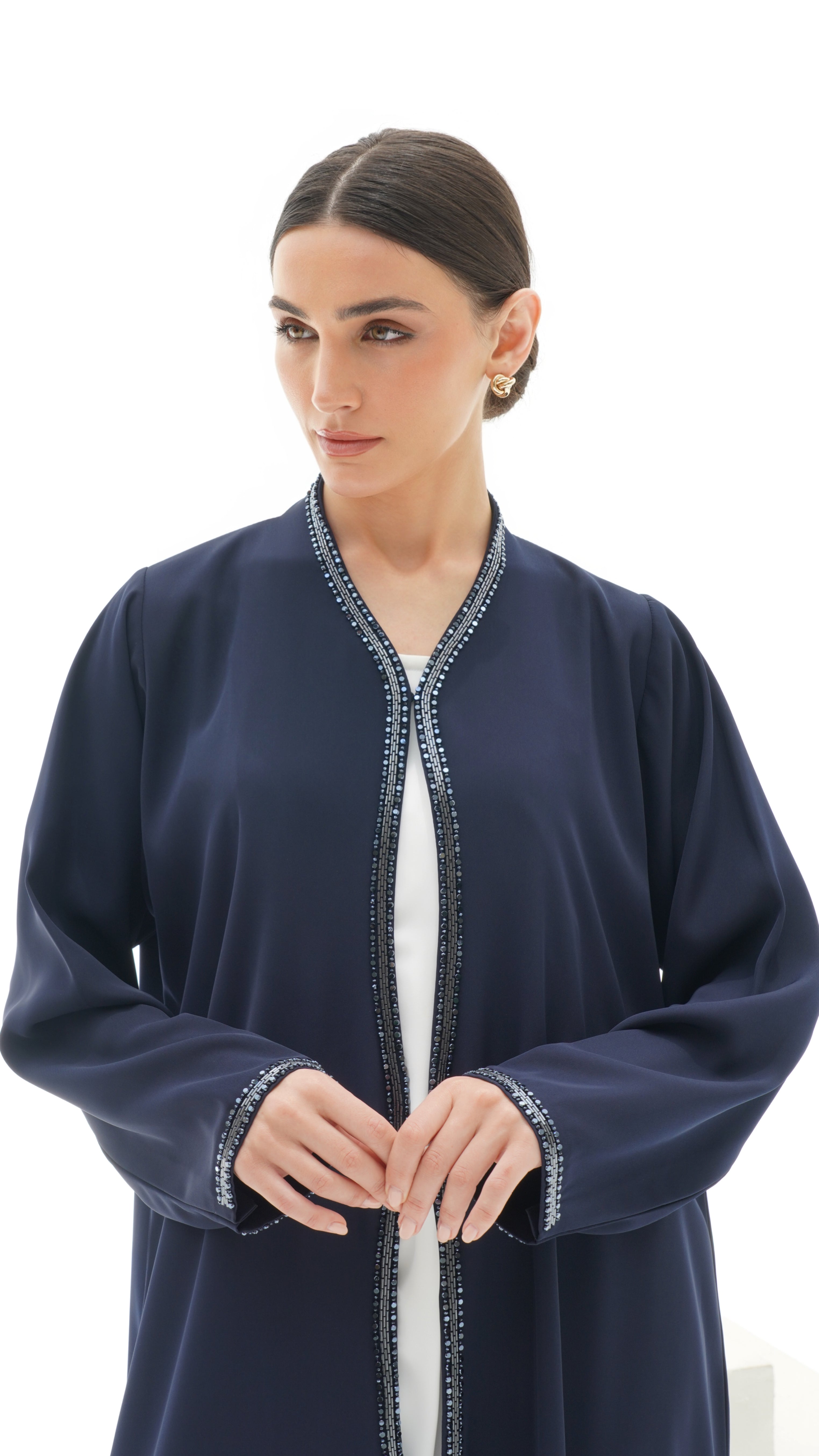 C 1151 Navy Blue Abaya