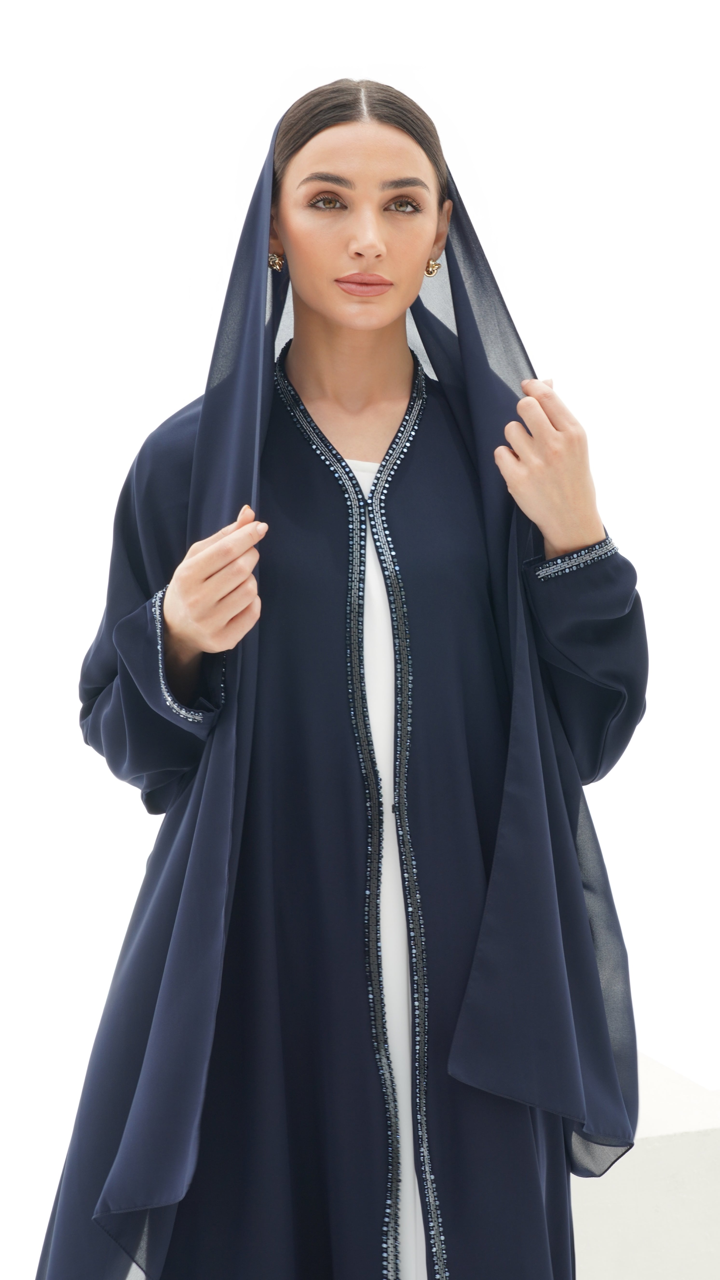 C 1151 Navy Blue Abaya