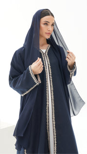 C 1152 Navy Blue Abaya