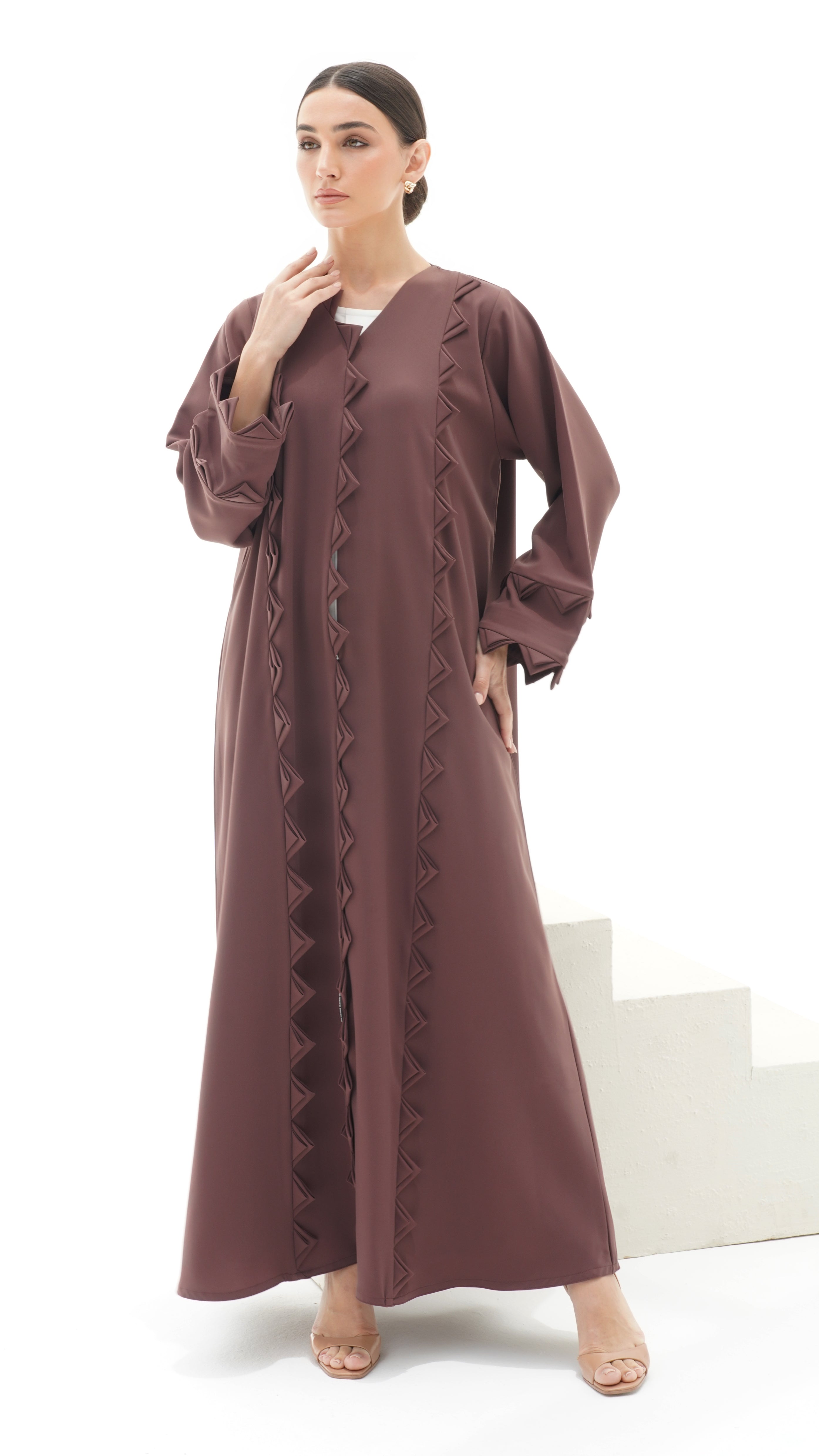 C 1155 Purple Abaya