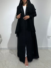 C 1569 Black Pleated Abaya