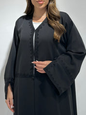 C 1570 Black Embroidered Abaya