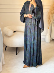 C 1518-06 Blue Green Abaya