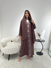C 1340 Purple Abaya