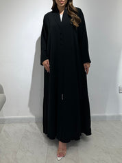 C 1576 Black Pleated Abaya