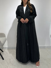 C 1578 Black Striped Abaya