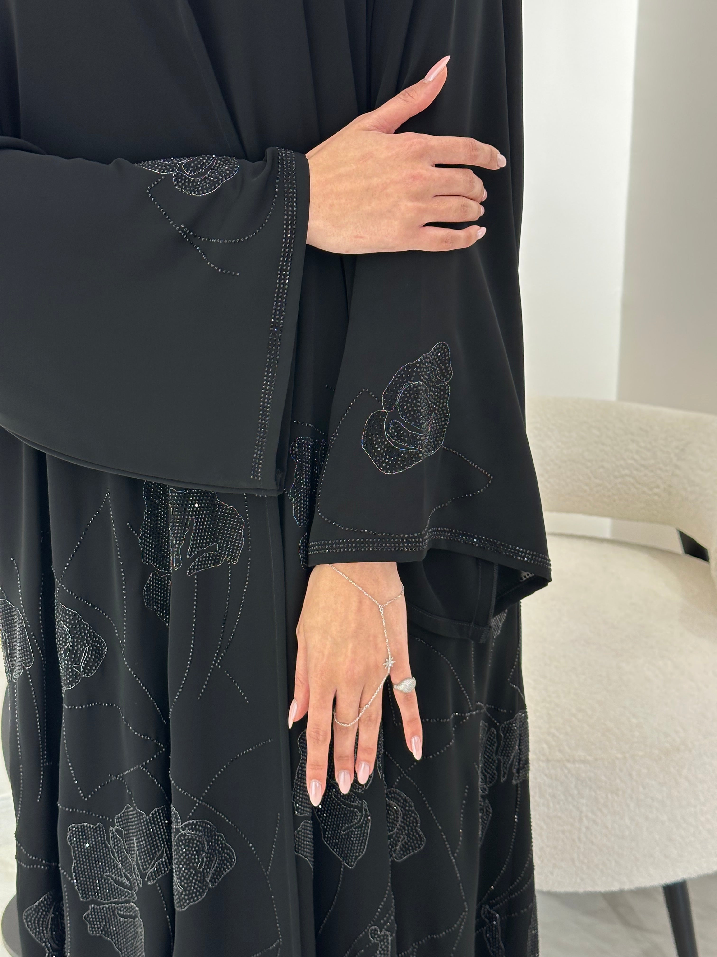 C 0873 Black Eid Abaya