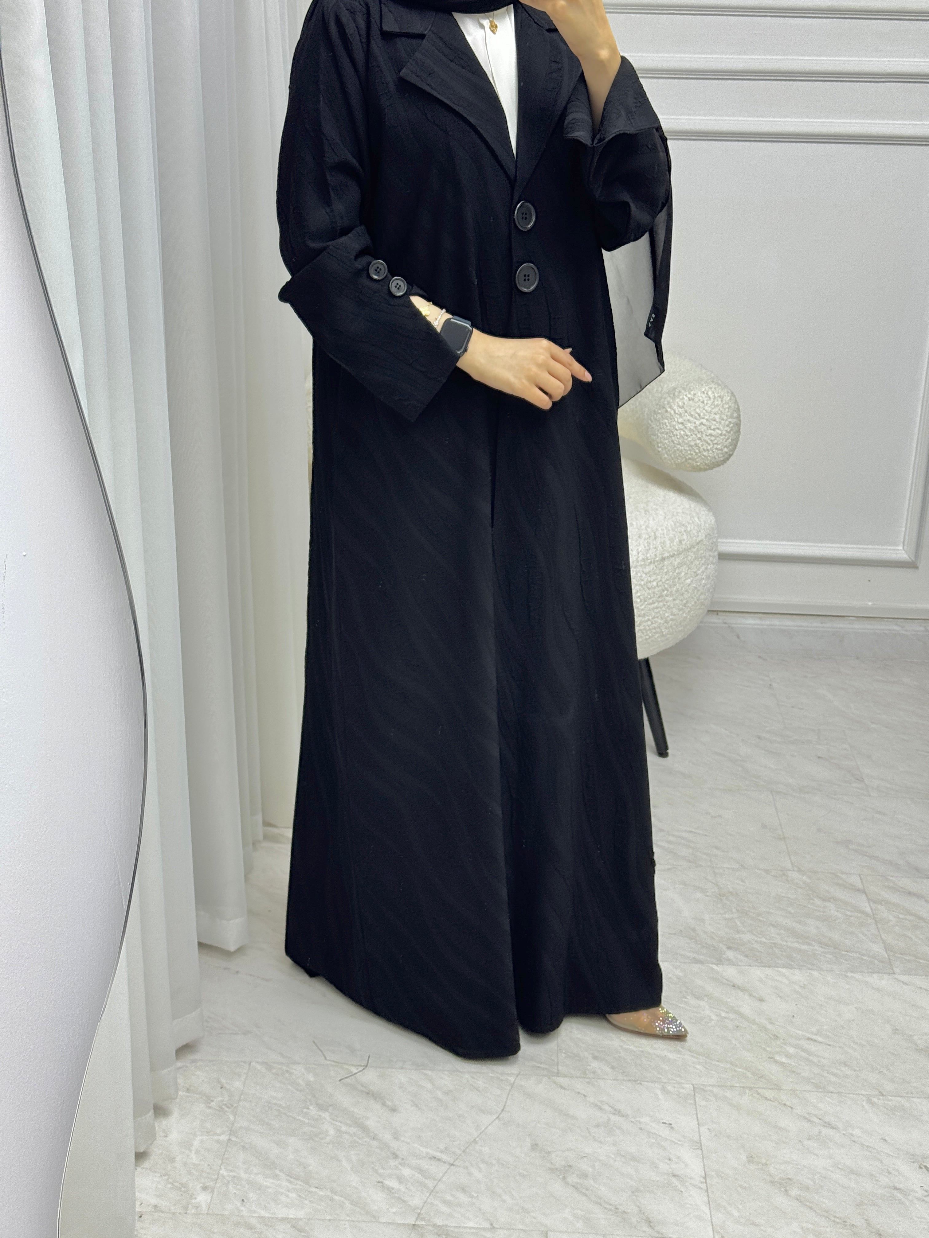 C 1525 Black work Abaya