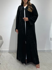 C 1580 Black Velvet Lace Abaya