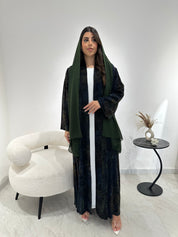 C 1346 Blue Green Abaya