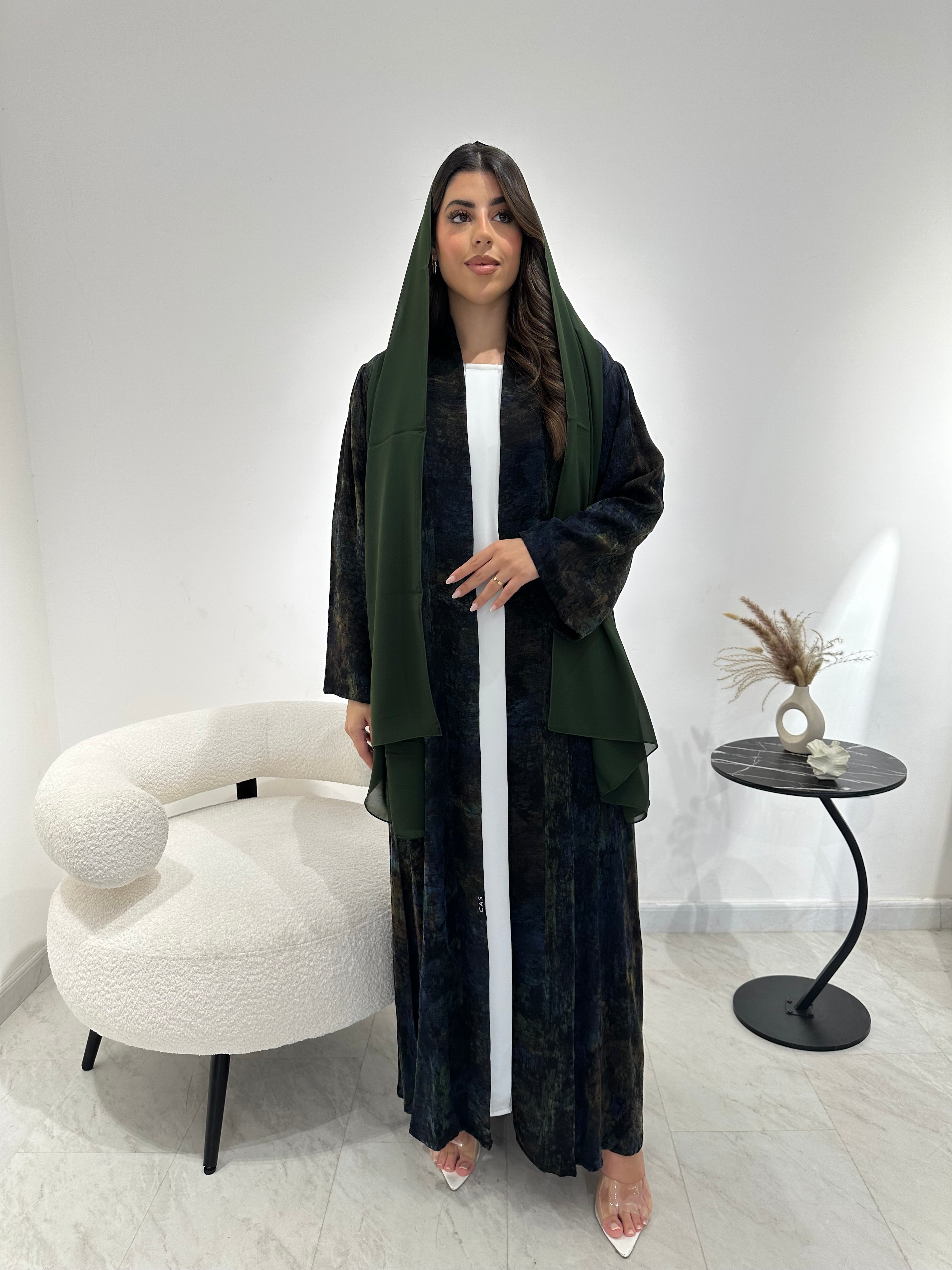 C 1346 Blue Green Abaya