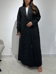 C 1582 Black Floral Abaya