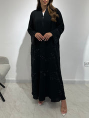 C 1583 Black Beaded Abaya