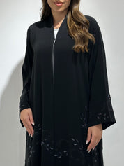 C 1583 Black Beaded Abaya