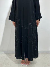 C 1583 Black Beaded Abaya