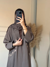 C 0883 Brown Coat Abaya