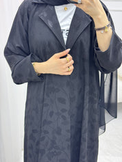 C 1533 Black Leafy Abaya