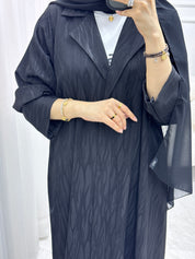 C 1534 Black Striped Abaya