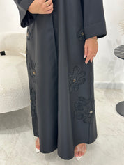 C 1351 Black Beaded Abaya