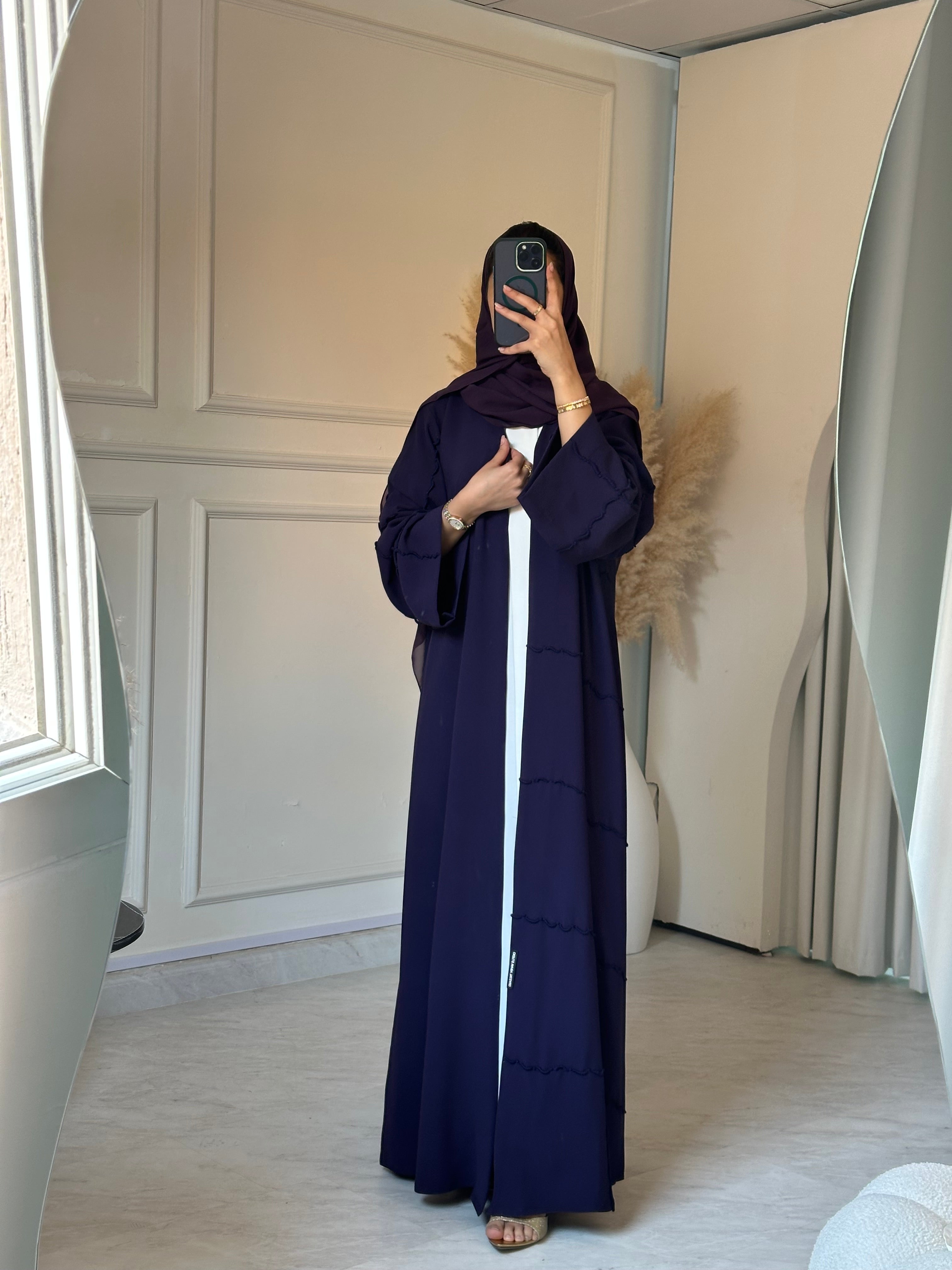 C 0882 Dark Purple Abaya