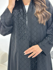 C 1352 Black Beaded Abaya