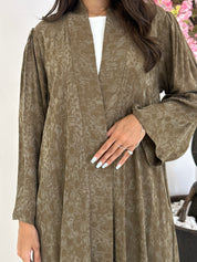 C 1165 Moss Green Premium Printed Abaya