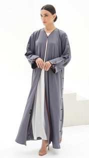 C 1141 Grey Abaya